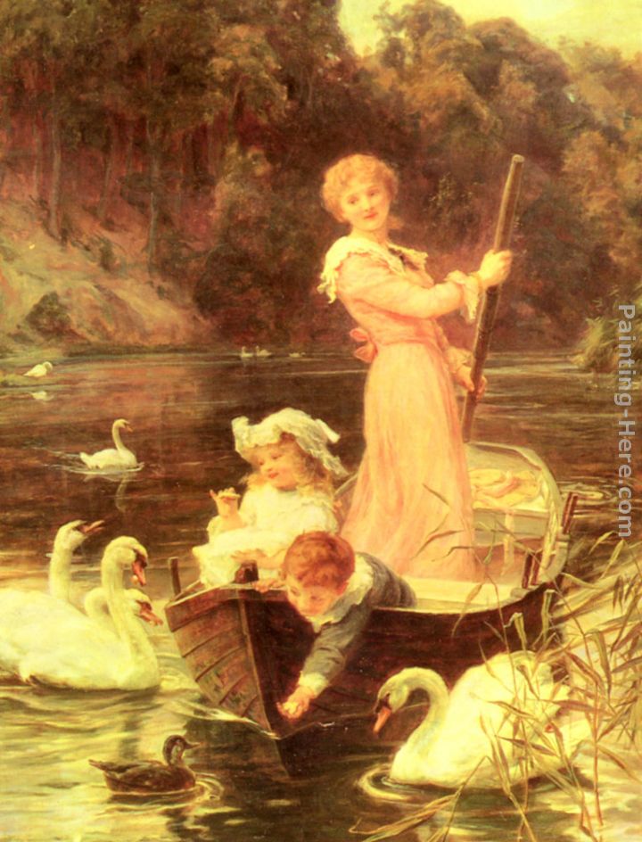 A Day On The River painting - Frederick Morgan A Day On The River art painting